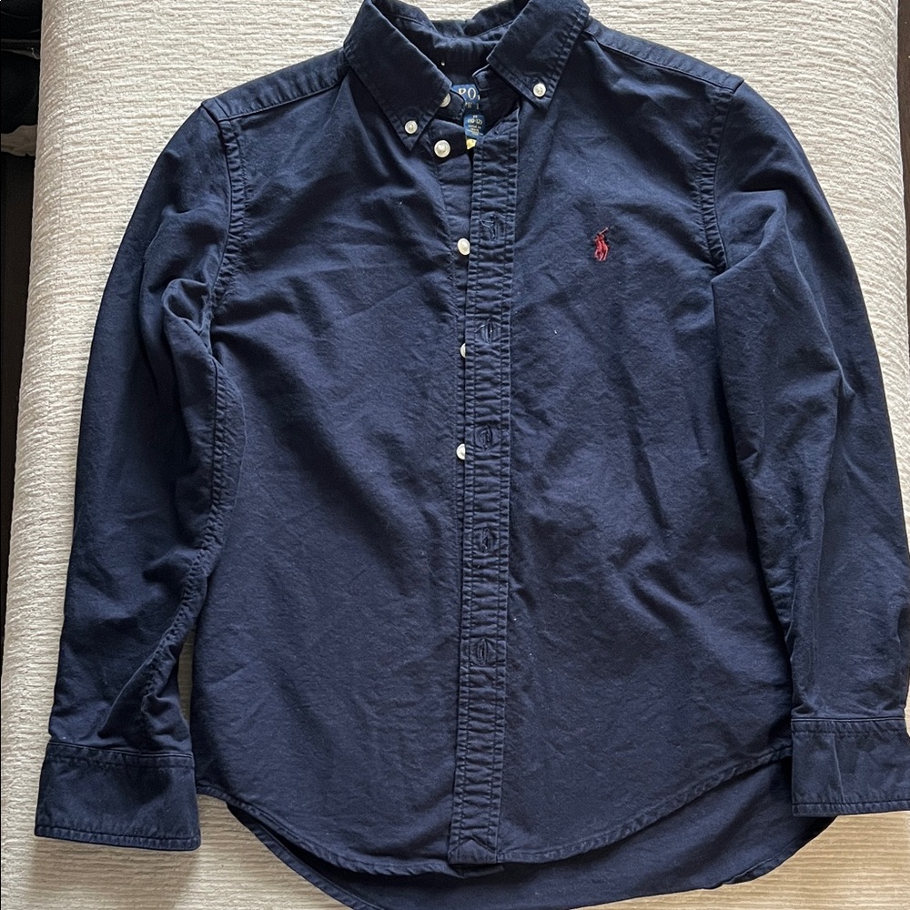 Polo by Ralph Lauren Navy Blue Kids Button Down Shirt